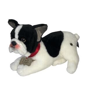 FAO Schwarz Plush French Bulldog Stuffed Playful Puppy Pose